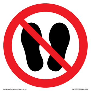 Do not step or stand here symbol only